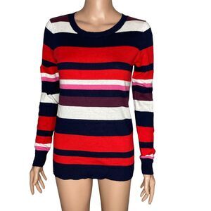 Loft Outlet Sweater Womens Size XS Multicolored Striped Horizontal New